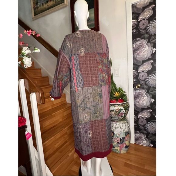 Free People Multicolor Long Coat - Picture 6 of 6